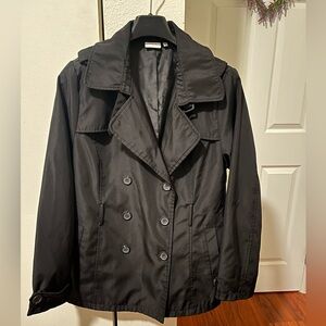 VILA Black Double-Breasted Pea Coat